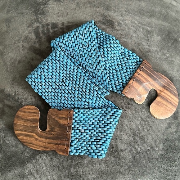 💎Vintage Statement Beaded Wooden Belt - Picture 2 of 11